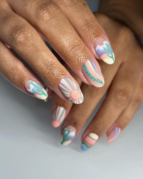 All Posts • Instagram Desert Nails, Diy Valentine's Nails, Summer Vacation Nails, Pastel Nails Designs, Pastel Nail Polish, Fun Nail Colors, Valentine Nail Art, Cute Summer Nails, Best Nail Art Designs