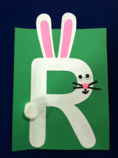 R is for rabbit B Is For Bunny, R Is For Rabbit, Preschool Letter B, Letter B Activities, Rabbit Craft, Preschool Letter Crafts, Prek Crafts, Alphabet Crafts Preschool, Abc Crafts