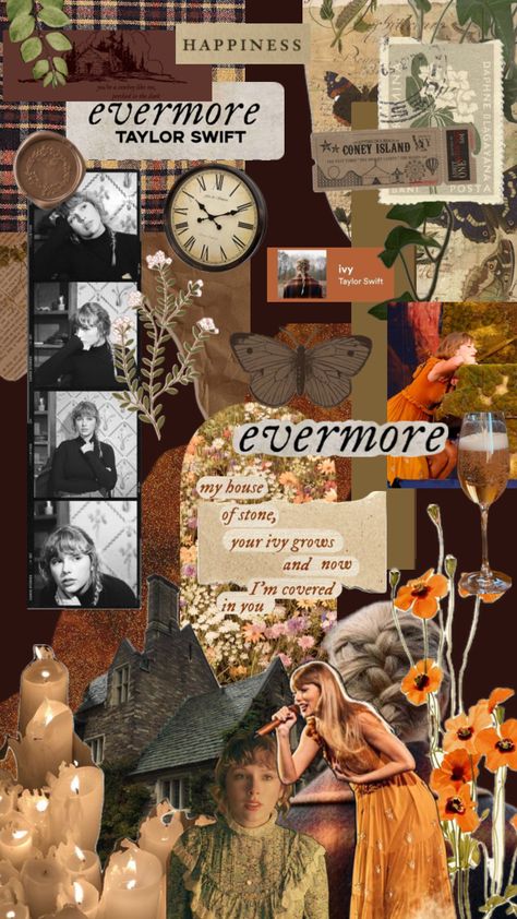 #evermore #taylorswift #taylor #collage #taylornation #swift #evermoreaesthetic Evermore Taylor Swift, Lover Reputation, 22 Taylor, Music Collage, 13th Birthday Parties, Collage Poster, Taylor Swift Album, Taylor Swift Wallpaper, Taylor Swift Songs