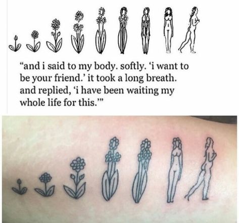 Corosponding Tattoos, Shel Silverstein Tattoos, Small Tattoos Healing, Growth Tatoos, Shel Silverstein Tattoo, Self Growth Tattoo Ideas, Self Care Tattoo Ideas, Growth Tattoo Ideas, Shel Silverstein