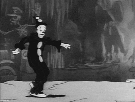 St. James Infirmary Blues Koko the clown (Betty Boop Snow White) Creepy Gif, Spooky Aesthetic, Black And White Cartoon, Dark Disney, Rubber Hose, Dark Grunge, Cartoon Profile Pictures, Spooky Scary, Cartoon Gifs