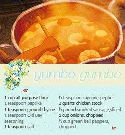 Tiana Food Recipe, Disney Snacks Recipes, Tiana Gumbo Recipe, Tianas Recipes, Disney Snack Recipes, Tiana's Gumbo Recipe, Tianas Beignets Recipe, Tiana Recipes, Pixar Recipes