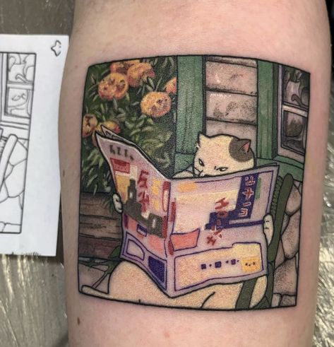 Tatuaje Studio Ghibli, Ghibli Tattoos, Studio Ghibli Tattoo, Ghibli Tattoo, The Cat Returns, Eyeliner Tattoo, Badass Tattoos, Lion Tattoo, Design Tattoo