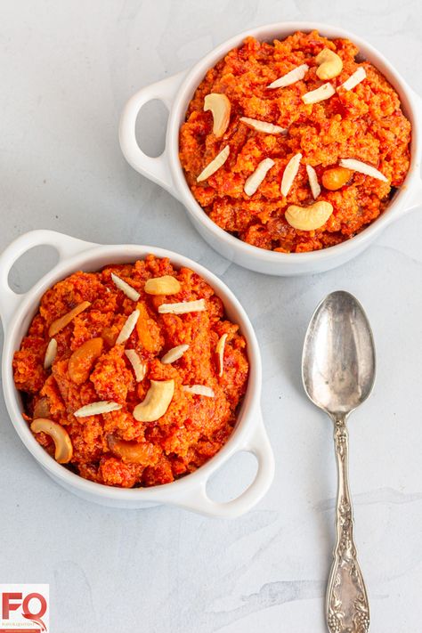 Gajar ka Halwa | Indian Carrot Pudding - Flavor Quotient Gajar Ka Halwa Photography, Indian Rice Pudding, Vegan Carrot Soup, Curried Carrot Soup, Easy Shrimp Pasta, Carrot Muffin Recipe, Gajar Halwa, Carrot Desserts, Indian Pudding