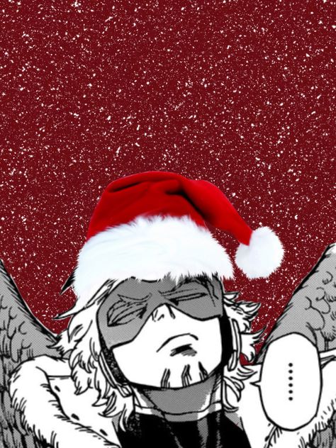 Hawks Wallpaper Iphone, Hawks Mha Wallpaper, Mha Christmas Wallpaper, Hawks Profile Picture, Hawks Christmas, Anime Bird, Christmas Hawks Bnha, My Hero Academia Wallpaper Hawks, Mha Christmas