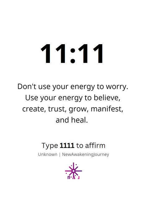 1111 Affirmations, Spirituality Manifestation, Affirmation Manifestation, Manifestation Affirmation, Manifestation Law Of Attraction, Law Of Attraction Quotes, Law Of Attraction, Follow Us, No Worries