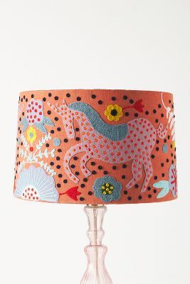 Applique Jimena Lamp Shade | Anthropologie UK Anthropologie Home, Side Tables Bedroom, Wool Embroidery, Diy Lamp Shade, Felt Applique, Unique Lamps, Diy Lamp, Unique Lighting, Lamp Shades