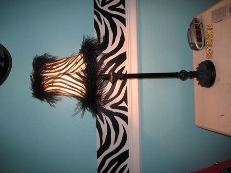 zebra lamp from Hobby Lobby adds some glam. Zebra Lamp, Goth Bedroom Ideas, Goth Bedroom, Cute Room Ideas, Dream Room Inspiration, Gaming Room, Office Ideas, Hobby Lobby, Dream Room