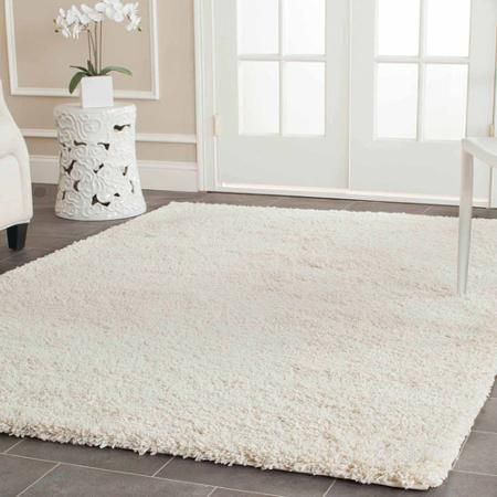 Safavieh Machine-Made Shag Rug - Walmart.com Area Rug Sets, Solid Area Rugs, 6x9 Rugs, Soft Carpet, Shag Area Rug, Rectangular Rugs, Carpet Design, Rug Sets, Ivory Rug