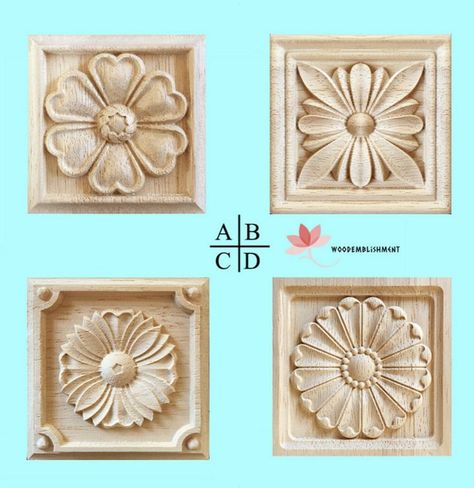 Compass Rose Art, Ornamental Wood Carving, Wood Rosettes, Mala Beads Diy, Carved Rosettes, Round Column, Diy Jewelry Set, Wooden Roses, Wood Appliques