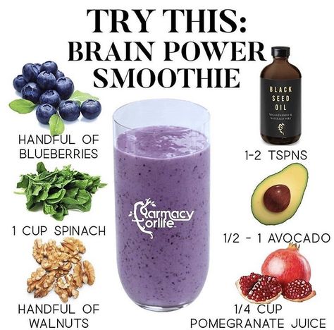 Smoothie For Kids, Easy Healthy Smoothie Recipes, Good Brain Food, Healthy Diet Smoothies, Rise And Grind, Juice Smoothies Recipes, Power Smoothie, Easy Healthy Smoothies, Smoothie Recipes Healthy Breakfast