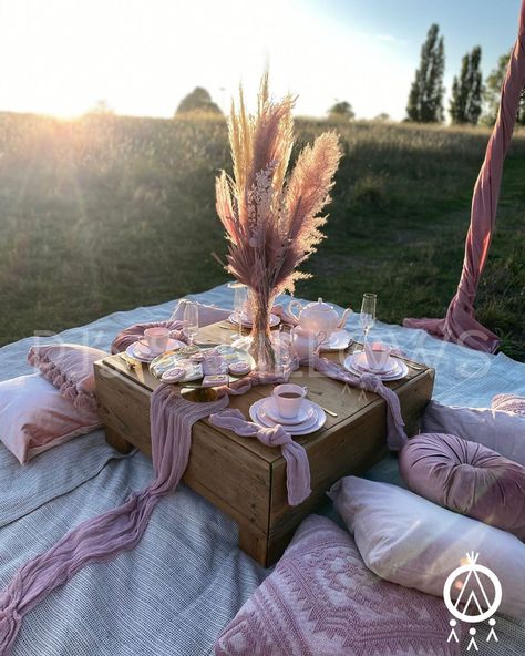 Spring Picnic Set Up, Romantic Dinner Set Up, Grass Picnic, Tea Picnic, Beach Picnic Party, Picnic Setting, Charcuterie Picnic, Tea Party Table Settings, Backyard Dinner Party