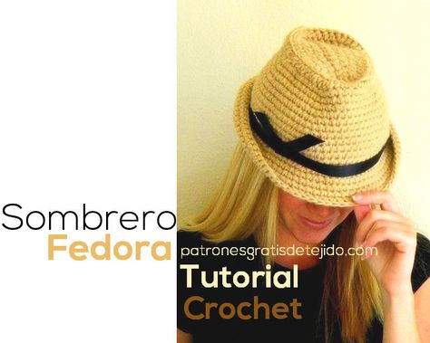 clase magistral en video en español y en inglés sombrero Fedora Crochet Maxi Skirt, Crochet Bucket Hat, Hat And Scarf Sets, Tutorial Crochet, Hat Ideas, Crochet Shoes, Crochet Slippers, Crochet Videos, Crochet Hat