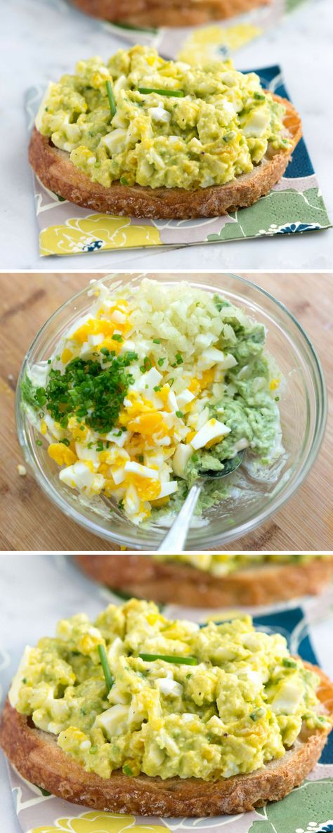 Dietary Foods, Avocado Diet, Paleo Mayo, Celery Recipes, Avocado Egg Salad, Egg Salad Sandwiches, Egg Salad Recipe, Egg Recipes For Breakfast, Mashed Avocado