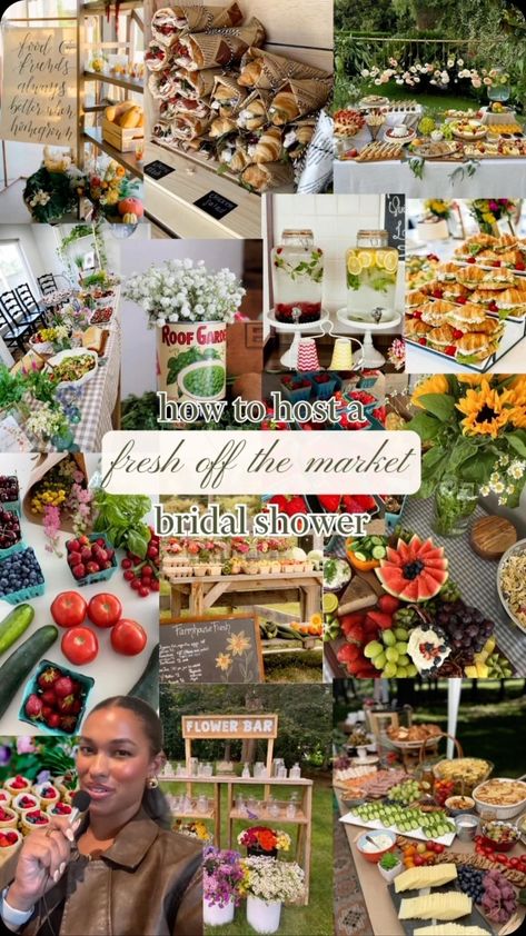 Check more at https://beautyfashionideas.com/bridal/18244/ Italian Themed Bridal Shower Ideas, Farmers Market Wedding, Backyard Bridal Showers, Bridal Shower Inspo, Wedding Shower Themes, Bridal Theme, Summer Bridal Showers, Bridal Shower Inspiration, Bridal Shower Flowers