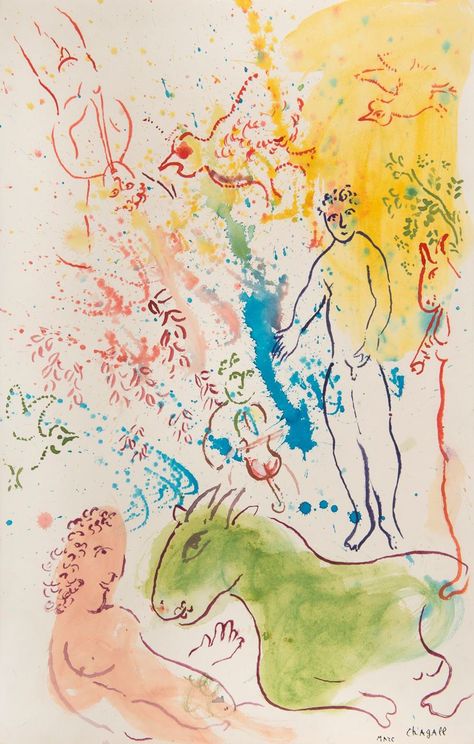 Chagall Paintings, Degenerate Art, Bible Illustrations, Marc Chagall, Arte Inspo, Artist Gallery, Medium Art, Abstract Expressionism, Animal Drawings