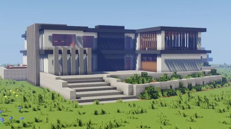 Modern Home Minecraft, Minecraft Modern Cliffside House, Minecraft Luxury House, Minecraft Modern Fountain, Minecraft Big Modern House, Minecraft Water House Modern, Mansion Minecraft, Minecraft Modern Mansion, Minecraft Small House