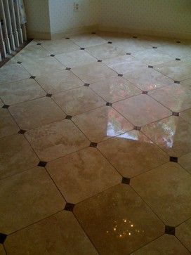 Diamond Pattern Floor Tile Design with all 4 corners clipped with 2 x 2 accents tile. Pattern Floor Tile, Kitchen Floor Tile Patterns, Gray Apartment, Flor Tiles, Trendy Flooring, Palazzo Versace, Guest Bedroom Remodel, Kids Bedroom Remodel, Foyer Flooring