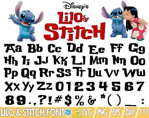 Numbers Tattoo, Lilo En Stitch, Lilo Und Stitch, Cross Stitch Fonts, Free Characters, Lilo Et Stitch, Free Script Fonts, Lilo E Stitch, Lettering Styles