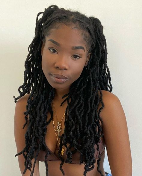 Locs Female, Black Women With Dreads, Dreads Female, Layered Locs, Women With Locs, Twist Cornrows, Loc Hairstyles, Beautiful Locs, Short Locs Hairstyles