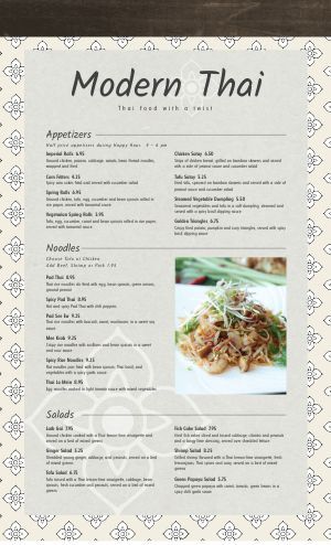 Thai Menu Templates - MustHaveMenus Thai Menu Ideas, Thai Menu Design, Thai Buffet, Thai Restaurant Menu, Menu Example, Thai Appetizer, Thai Food Menu, Thai Menu, Menu Drink