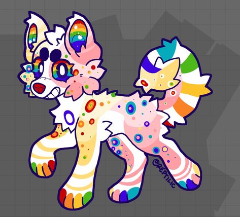 Base by Reptilic on TH, flag is linked Lgbtq Oc, Clown Fursona, Angel Aesthetics, Anthro Characters, Dog Oc, Fursona Ideas, Dino Masks, Sparkle Dog, Fursuit Ideas