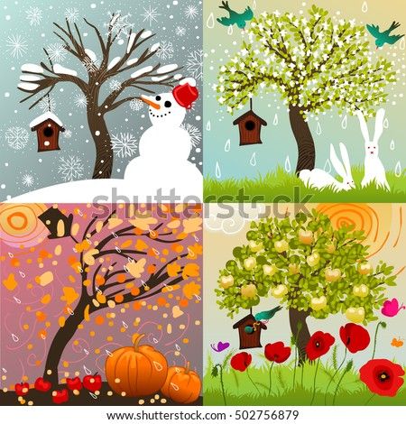 Summer Season Clipart Spring Pictures On Cliparts Pub 2020! 🔝 E1D Seasons Background, Tree Snowman, Bow Template, Spring Pictures, Easy Canvas Painting, Wall Graphics, Birdhouse, Summer Season, Projects For Kids