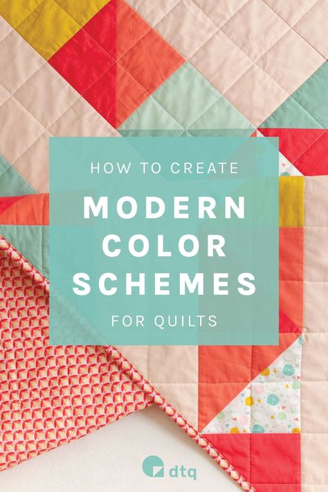 Wondering how to choose the right quilting color schemes for your quilt to impress? This Color scheme guide for modern quilters will teach you how to create color schemes for quilts that are bound to impress. Ain't that hard! Monochromatic Quilt Patterns Color Schemes, Quilt Colours Color Combinations, How To Choose Quilt Colors, 3 Fabric Quilt Pattern Color Combinations, How To Choose Fabric For A Quilt, Quilt Color Combinations Colour Palettes, Quilt Color Pallets, Quilt Colour Schemes, Quilting Color Combinations