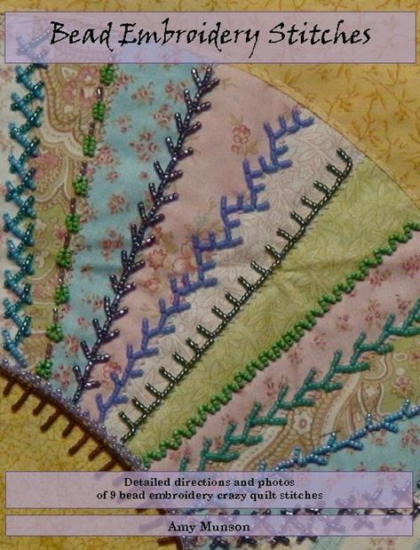 Rose Embroidery Pattern, Crazy Quilt Stitches, Crazy Patchwork, Bead Embroidery Patterns, Embroidery Stitches Tutorial, Learn Embroidery, Diy Quilt, 자수 디자인, Quilt Stitching