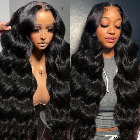 HD Transparent 13x4 Lace Frontal Wig Body Wave Lace Front Brazilian Human Hair Wigs Pre Plucked For Affordable Wigs, Human Hair Color, 360 Lace Wig, Colored Wigs, Body Wave Wig, Body Wave Hair, Lace Closure Wig, Long Wigs, Brazilian Human Hair