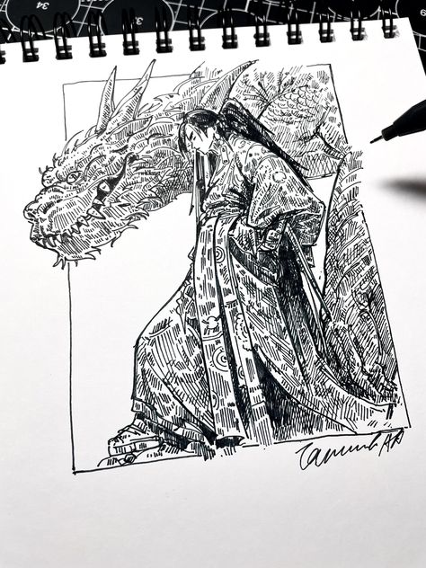 Dragon king | ink art | speed drawing | no pencil | no ai | aa.chernyshov , on ArtStation at https://www.artstation.com/artwork/bleqoG Ink Dragon Drawing, Riding Dragon Drawing, Dragon Pen Sketch, Wolf Ink Illustration, Wolf Engraving Illustration, Speed Drawing, Dragon King, Drawing Faces, Ink Illustration