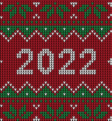 New Year Seamless Knitted Pattern with number 2022. Knitting Sweater Design. Wool Knitted Texture. Vector illustration Knit Texture Illustration, Knit Graphic Design, Knitted Texture, Vector Texture, Knitting Sweater, Vector Portrait, Texture Vector, Holiday Ornament, Holiday Illustrations