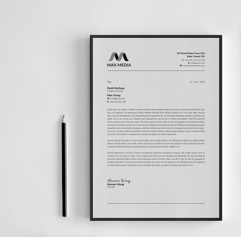 Unique Letterhead Design, Minimal Letterhead Design, Letterhead Design Inspiration Creative, Kop Surat Design, Branded Letterhead, Letter Heads Design Creative, Letterhead Design Branding, Letterhead Layout, Company Letterhead Design