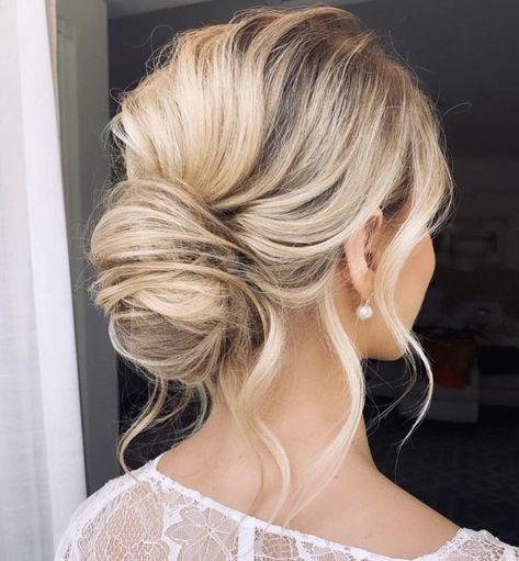 Chignon Updo, Bridesmaid Updo, Bride Updo, Beautiful Bridal Hair, Romantic Updo, Bridal Hair Inspiration, Mother Of The Bride Hair, Updo Styles, Bridal Hair Updo