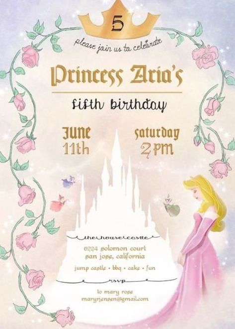 Sleeping Beauty Cake, Bbq Cake, Picture Invitations, Cinderella Birthday Party, Sleeping Beauty Princess, Sleeping Beauty Maleficent, Princess Theme Birthday, Bday Invitations, Cinderella Birthday