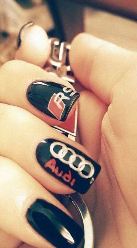 Audi Nails Design, Auto Nails, Car Nails Designs, Audi Nails, Audi Tattoo, Cars Nails, Car Nails, Audi Wallpaper, Audi Design