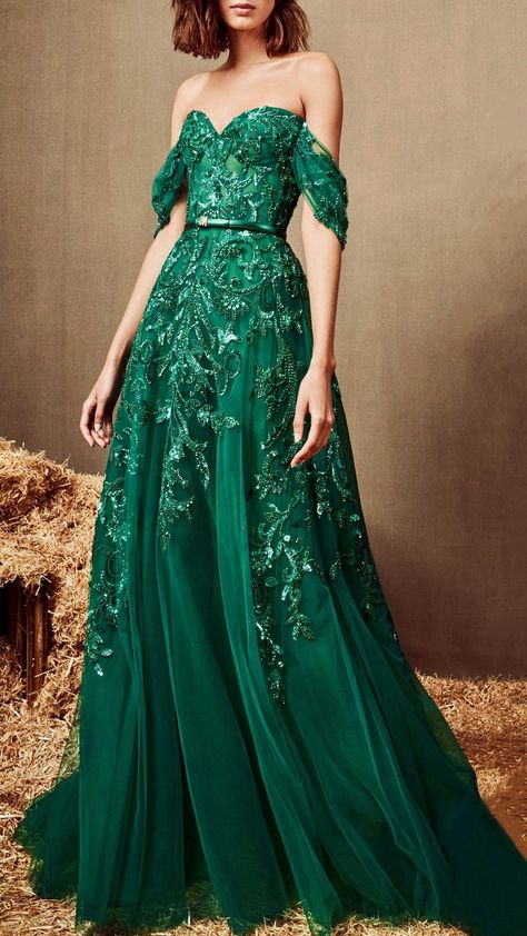 Emerald Green Wedding Dress, Winter Gown, Emerald Green Formal Dress, House Tyrell, Emerald Green Gown, Winter Gowns, Prom Dress Trends, Stylish Gown, Green Wedding Dresses