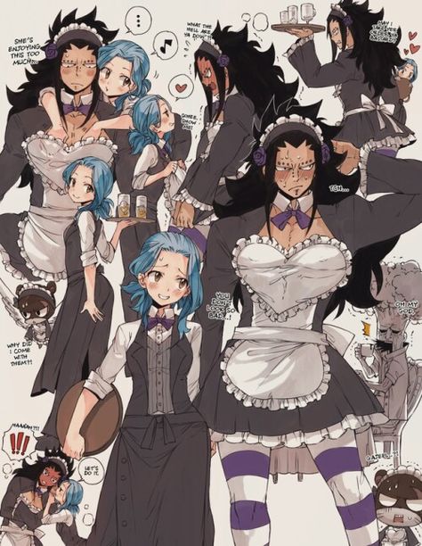 prompt #4 - crossdressing Gajeel X Levi, Gale Fairy Tail, Fairy Tail Levy, Gajeel And Levy, Fairy Tail Photos, Fairy Tail Funny, Fairy Tail Comics, Fairy Tail Family, Fairy Tail Images