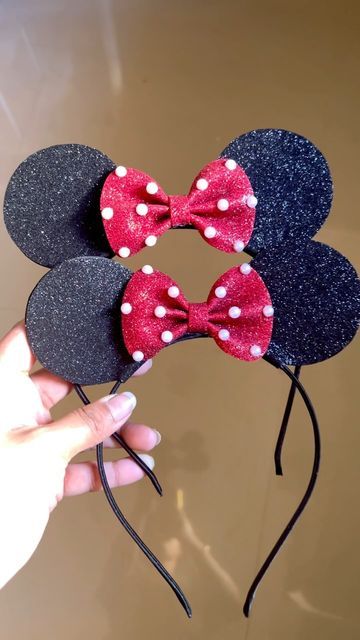 Mickey Mouse Headband Diy, Mickey Mouse Headband, Valentines Headband, Mouse Headband, Valentine Favors, Minnie Mouse Headband, Headband Tutorial, Minnie Mouse Bow, Diy Classroom