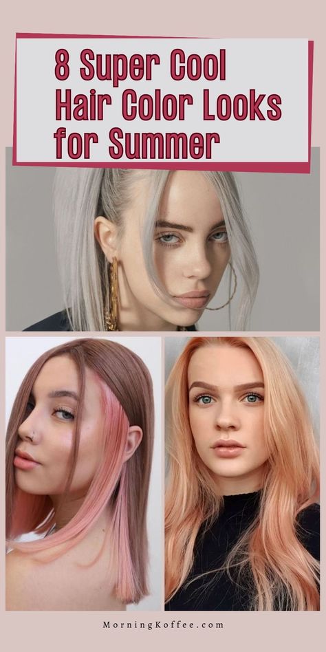 rendy hair color ideas for summer form fairy pink hair color to magenta blonde hair color. These are best 8 hair color ideas o ry out thi summer 2023. Color Ideas For Short Hair, Hair Spring, Cool Hair, Brunette Blonde, Ideas For Short Hair, Hair Color Pink, Hair Color And Cut, Fluffy Hair, Spring Hairstyles