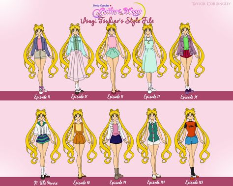 Usagi Outfits, Usagi Tsukino Outfits, Moon Outfit, Sailor Moon Costume, Sailor Moon Outfit, Sailor Moon Fashion, Sailor Moon Screencaps, Moon Kingdom, Moon Artwork