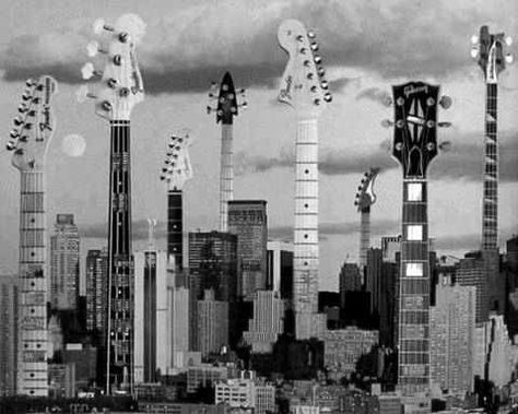 we built this city on rock and roll We Built This City, All About Music, Easy Guitar, Guitar Art, Music City, Rock Roll, Willis Tower, Art Music, Music Is Life