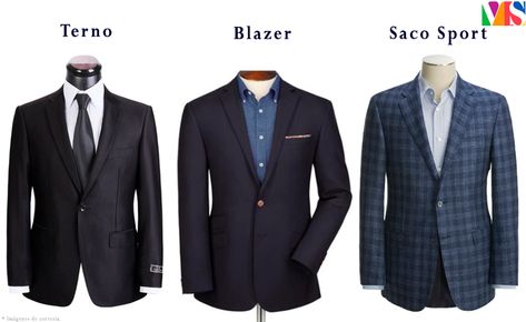 VANESSA SIMONETTI | ¿Cuál es la diferencia entre el saco de terno, blazer y saco sport? Blazer Men Outfit, Blazers For Men, Suit Jacket, Blazer, Mens Outfits, How To Wear