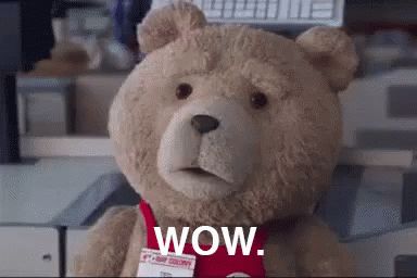 Wow GIF - Wow Ted2 Ted2GIFs - Discover & Share GIFs Ted Gif, Facepalm Gif, Ted Movie, Bear Gif, Face P, Cartoon World, Movie Quotes Funny, Beautiful Gif, Funny Movies