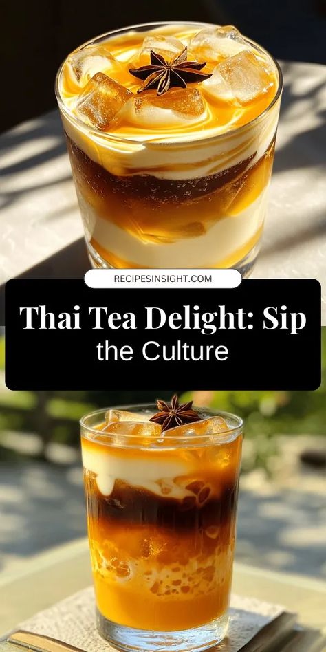 Discover the delightful world of Thai Tea Delight, a vibrant beverage that blends rich flavors and creamy textures, making it a must-try drink! Learn about its cultural significance, the unique ingredients, and step-by-step instructions to create this stunning drink at home. Perfect for any occasion, this tea promises a refreshing experience with every sip. Click through to explore delicious recipes and tips for mastering your own Thai Tea Delight! Thai Tea Recipe, Thai Snacks, Unique Ingredients, Tea Drink Recipes, Black Tea Leaves, Drink At Home, Impressive Dinner, Thai Tea, Brewing Process