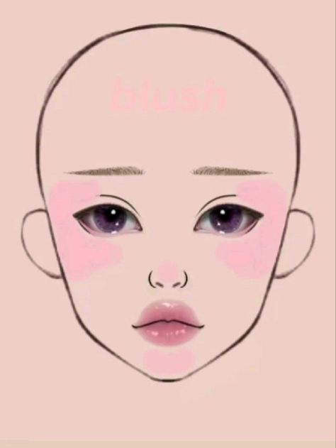 Teknik Makeup, Asian Makeup Tutorials, Korean Makeup Tips, Nose Makeup, Makeup Korean, Gyaru Makeup, Face Charts, Makeup Drawing, Learn Makeup