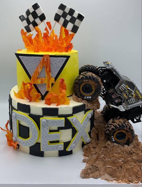 Monster Jam cake Max D Monster Truck, Monster Jam Cake, Jam Cake, Monster Truck Cake, Truck Cake, Truck Cakes, Monster Jam, Monster Truck, Monster Trucks