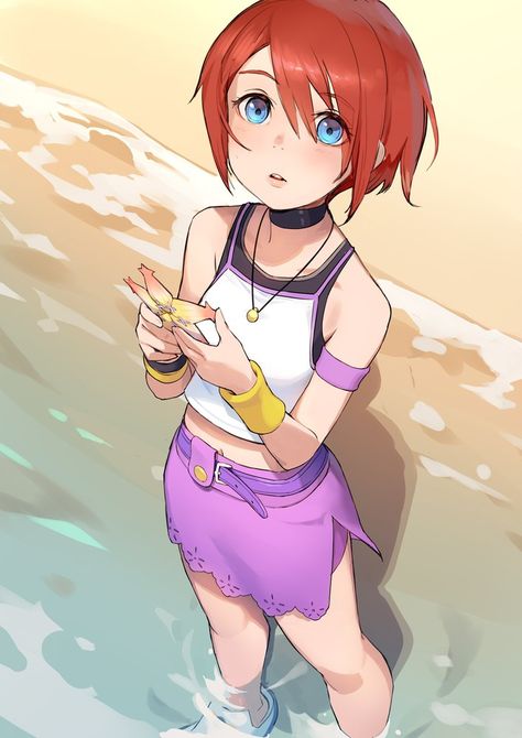 Kairi Kingdom Hearts, Sora And Kairi, Kingdom Hearts Characters, Disney Pixar Characters, Kingdom Hearts Fanart, Kingdom Hearts Art, Pixar Characters, Disney Games, Kingdom Hearts 3