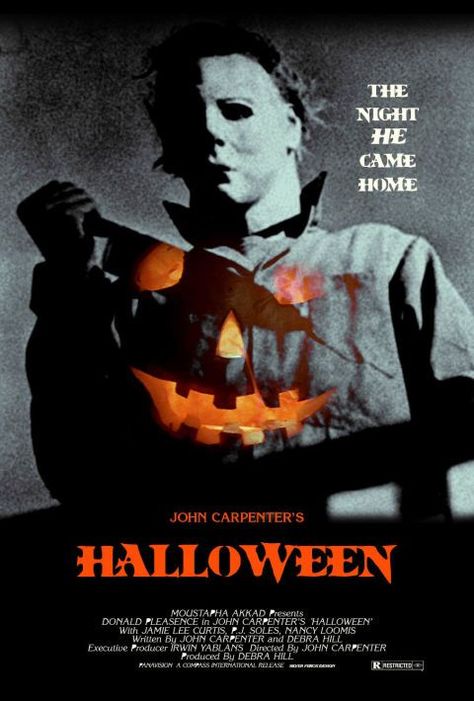 Halloween 1978 Poster, Halloween Movie Poster, Classic Halloween Movies, Halloween Movies To Watch, John Hill, John Carpenter Halloween, Donald Pleasence, Best Halloween Movies, Halloween 1978