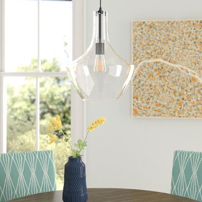 Uniquely designed, this contemporary Glass Pendant Lamp will light up your home. Featuring a stunning glass shade, this light fixture will make a beautiful addition to your home décor. | Wrought Studio™ Renay Love 1-Light Single Teardrop Pendant Glass in Black | 17 H x 14 W x 14 D in | Wayfair Above Sink Light, Sink Light, Above Sink, Sink Lights, Light Highlights, Glass Pendant Lamp, Overhead Lighting, Contemporary Glass, Geometric Pendant